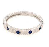 14 Karat White Gold Sapphire Ring